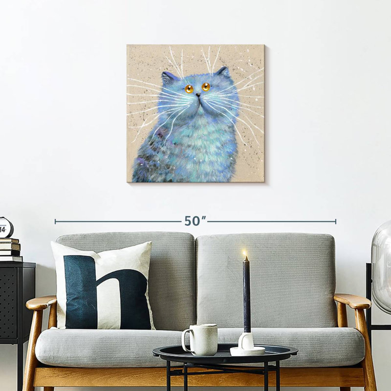 Brampt Blue Kitty, 24" H x 24" W