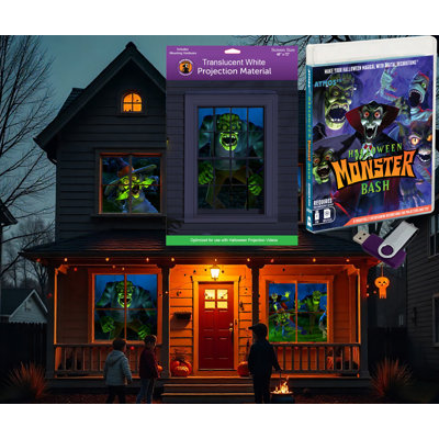  USB Screen Kit - Atmosfx Monster Bash on USB with 48 in. x 72 in. Screen
