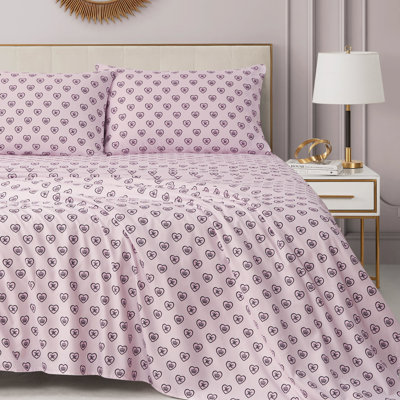 Juicy Couture Printed Microfiber Sheet Set