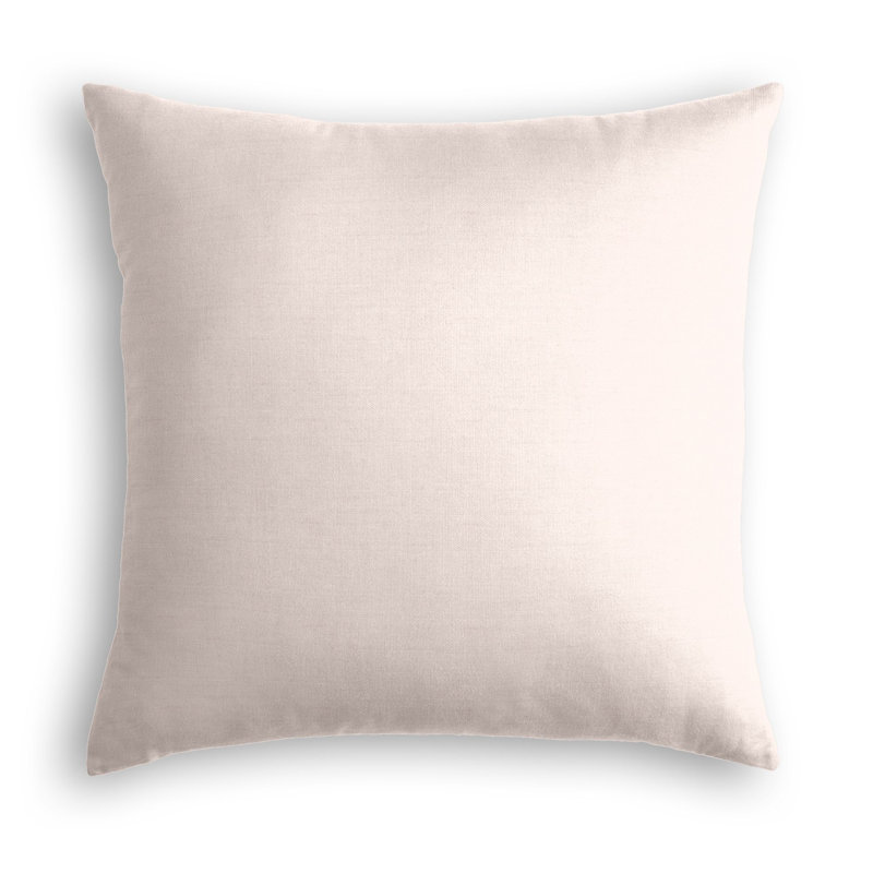 Housse de coussin en lin , 22 po x 22 po, Rose pastel