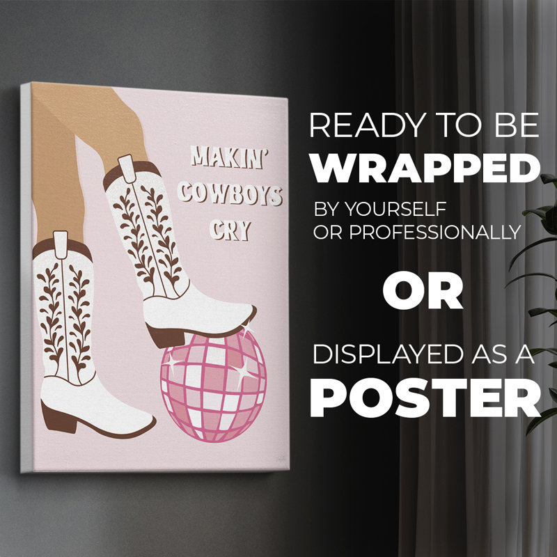 Makin Cowboys Cry - Impression sur toile seulement - NON-CADRE, H 36 po x l 24 po