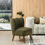 Fauteuil d'appoint capitonné à canal ondulé vert Modern Modern