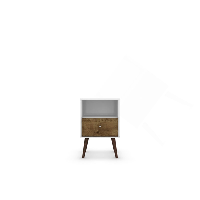 Liberty 18" Nightstand  (1-Drawer), White/Brown