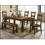 Ensemble de 2 chaises de salle à manger en bois brun doré rustique avec assise confortable et fabrication durable pour une salle à manger élégante
