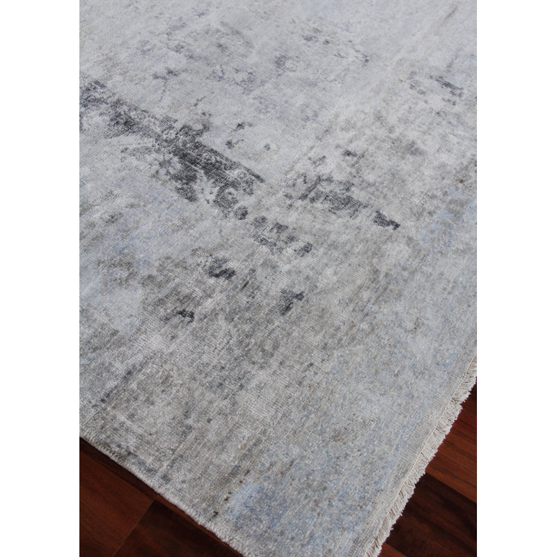 Beverly Oriental Area Rug in Gray, Rectangle 9' x 12'