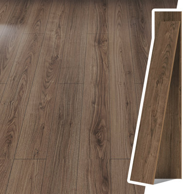 75" W X 7.5" D Walnut Hardwood Flooring Eco-Friendly Solid Wood Flooring 6-Pack Cover 24.05 Sq. Ft Multi-Scenario Application