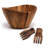 Red Barrel Studio Davidenko Wood Salad Bowl