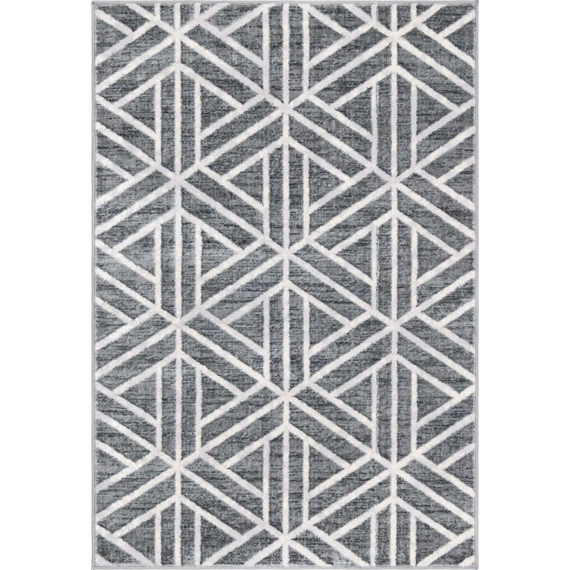Clidy Abstract Indoor Rug, Rectangle 4' x 6'
