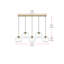 Luminaire suspendu en forme de globe à cinq lumières pour îlot de cuisine avec détails en verre Snead-885300020-889669888-860234481