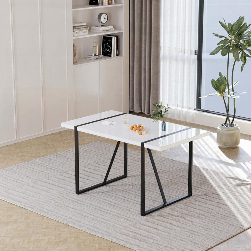 Table de salle à manger rectangulaire 55 po Modern Farmhouse