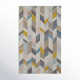 Binada Hand Tufted Graphic Chevron Blue/Gray/Gold Area Rug