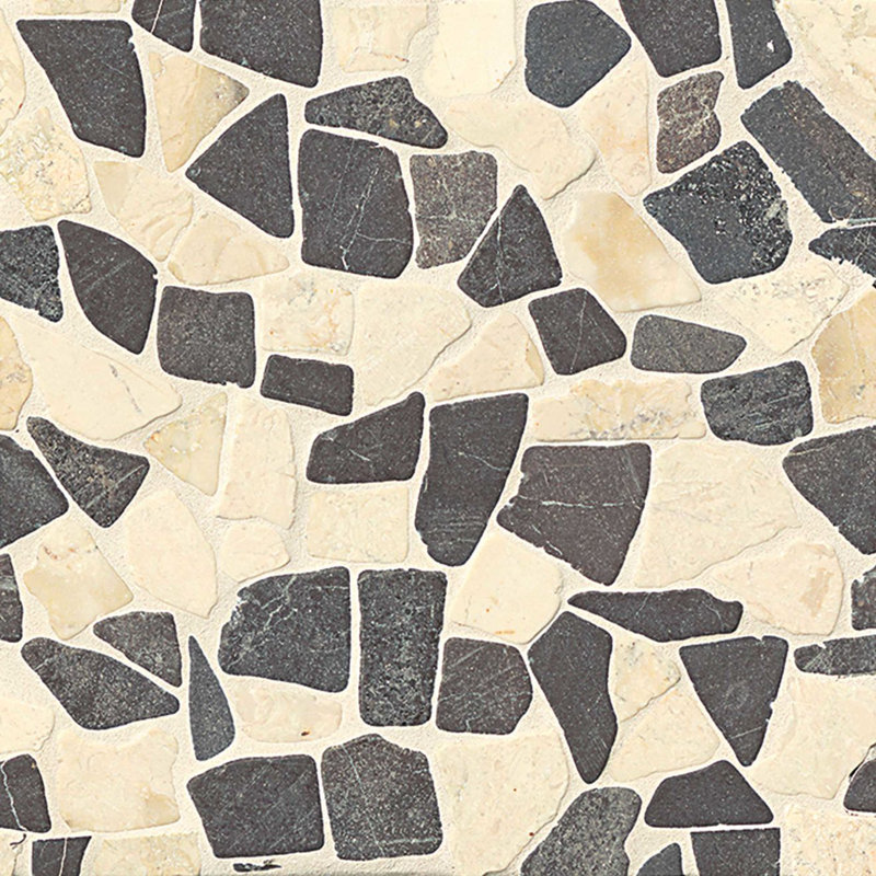 Carreau de mosaïque mural en pierre naturelle de taille aléatoire Hemisphere