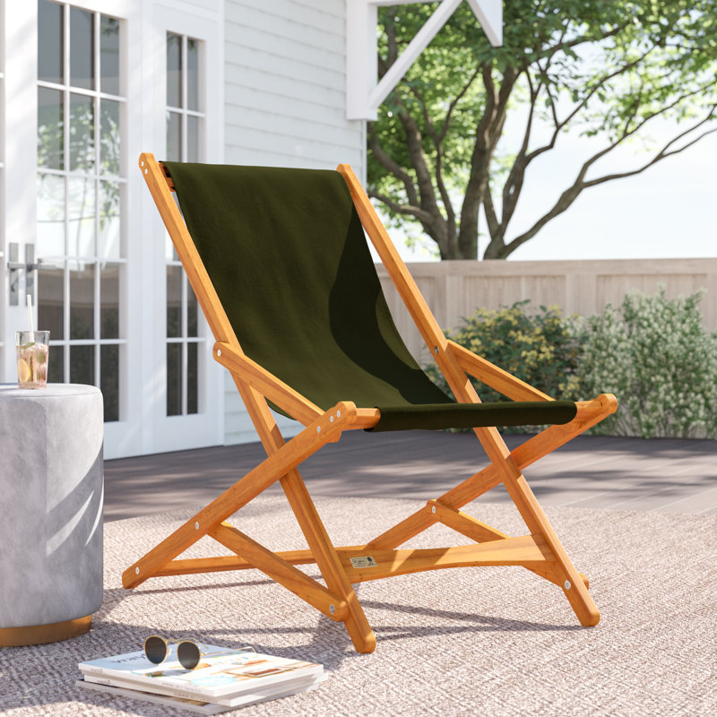 Damarion Folding Beach Chair, Hunter Green