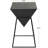  Azier Wood Inverted Pyramid Geometric Side End Accent Table with Gold Metal Stand-768681445-768681444