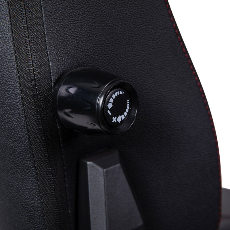 Fauteuil de jeu ergonomique avec accoudoirs 4D, appui-tête et soutien lombaire, Noir / rouge