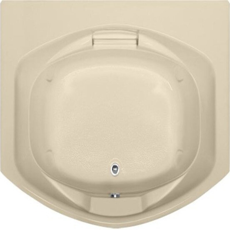 Jessica 60'' L Soaking Bathtub, Bone, Matte Black