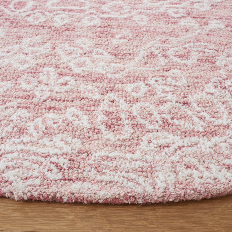 Tapis uni en laine et en coton touffeté à la main Humansville, Rectangle 6 pi x 9 pi