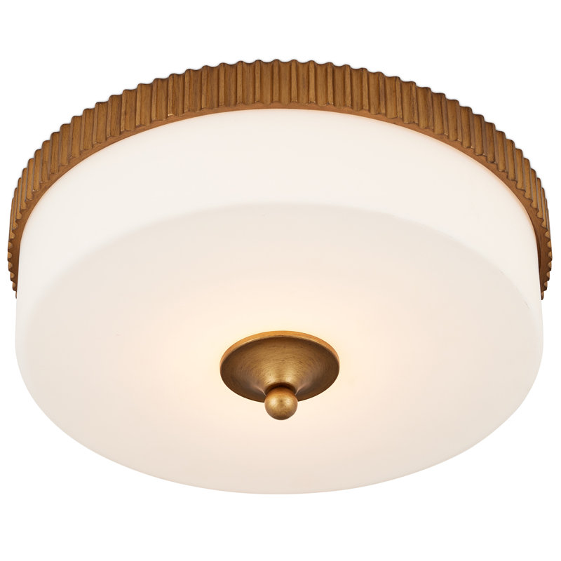Barry Goralnick Bryce 1 - Light LED Flush Mount, Gold