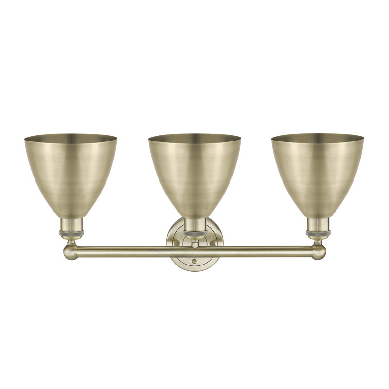 Éclairage pour meuble-lavabo 3 lumières Arpita, Laiton antique, Laiton antique