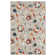 Floral Filigree Hi-Low Multicolored Power Loomed Indoor/Outdoor Rug