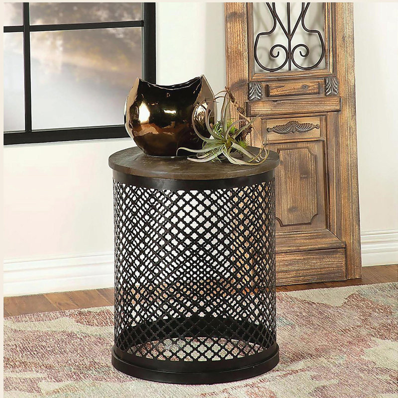 Table d'appoint naturelle et noire
