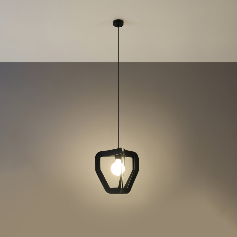 1 - Light Stainless Steel Pendant, Black