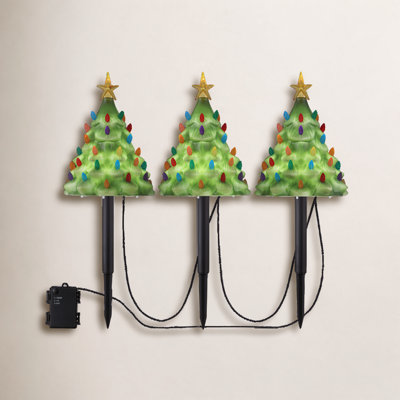 Nostalgic 9" Lit Pathway Tree Set