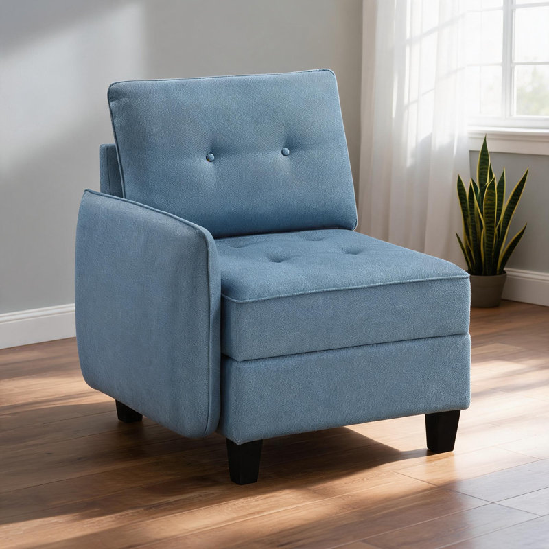 Fauteuil d'appoint à un bras avec rangement caché