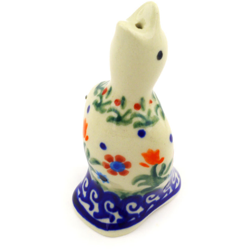 Spring Flowers Polish Pottery Pie Bird