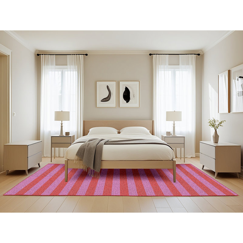 Dinesh Striped Indoor Rug, Rectangle 5' x 8'