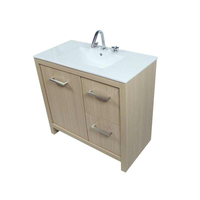 36'' Single Bathroom Vanity with Ceramic Top