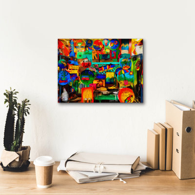  «Colores» par Dante Plata, art mural sur toile, 16 po x 12 po