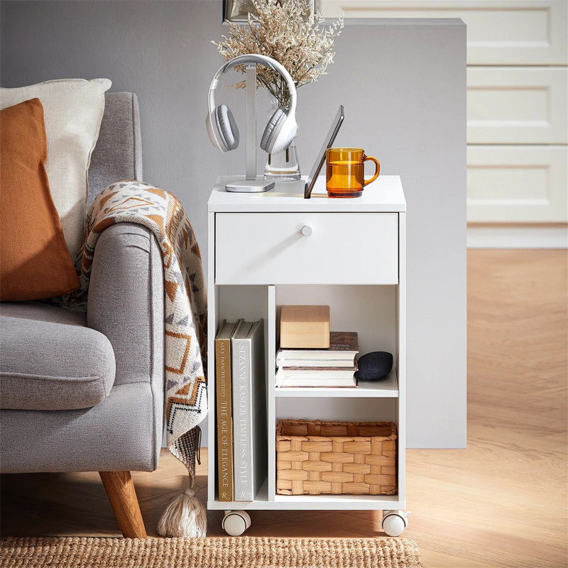 36cm W Manufactured Wood Bedside Table