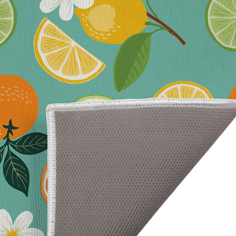 Paillasson Sunny Citrus, Sarcelle, L 17 po x L 24 po