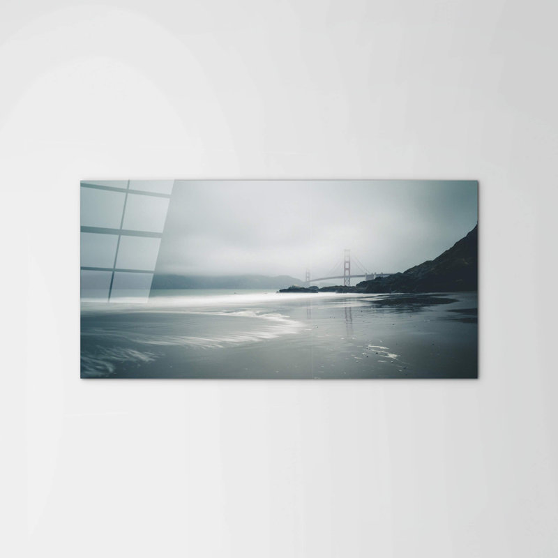 Golden Gate Bridge by Etienne Desclides 50cm H x 100cm W High Quality Print on Frameless Panel, Lightweight, Ready to Hang
