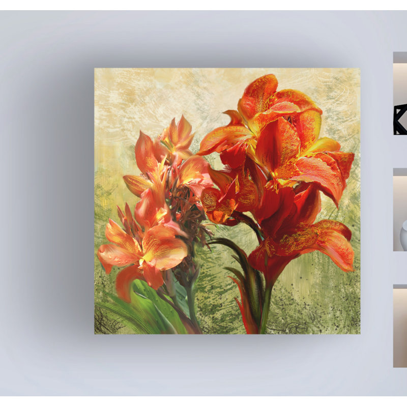 «Orange Orchid Passion 1» par Anthony Christou, impression sur toile tendue, H 18 po x l 18 po x p 2 po