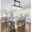 Lustre rectangulaire en cristal 6 lumières pour salle à manger Geboe