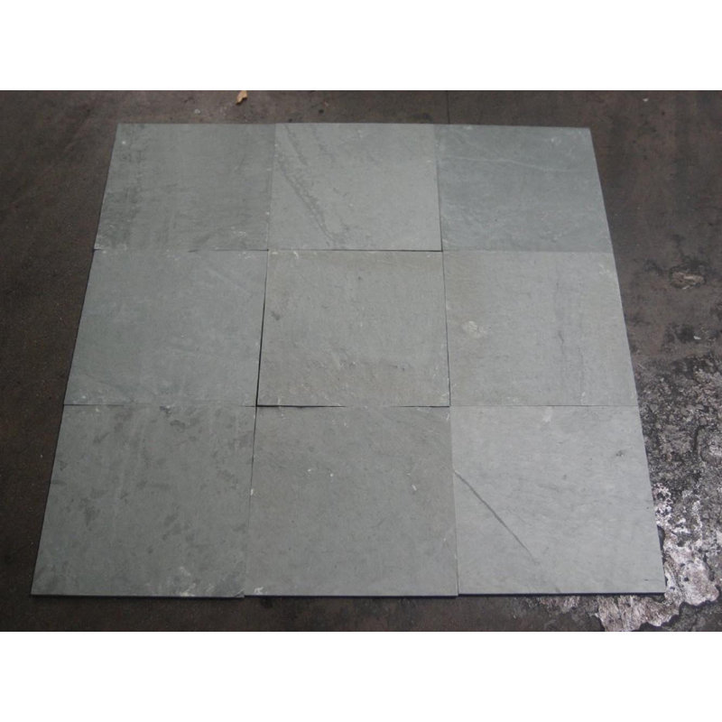 Carreau de mur et de plancher en pierre ardoise 12 po x 12 po Vermont, Vert foncé