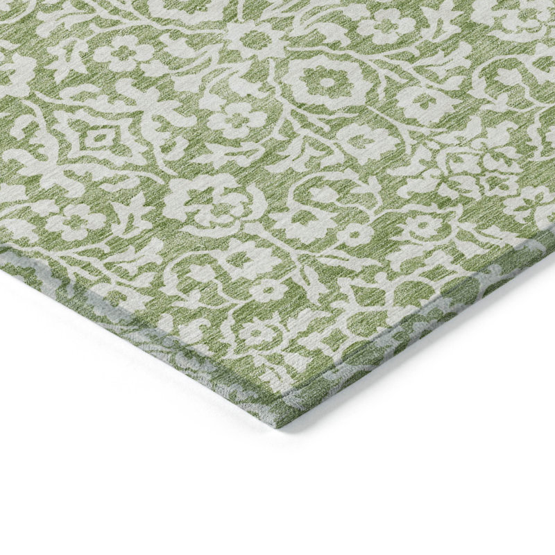 Tapis vert lavable à la machine intérieur / extérieur 1 pi 8 po x 2 pi 6 po ACN920 vert 3 pi x 5 pi