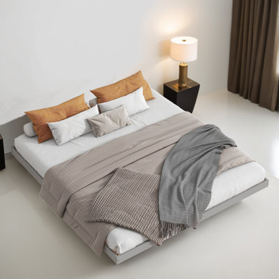 Floating Bed With LED Lights Underneath