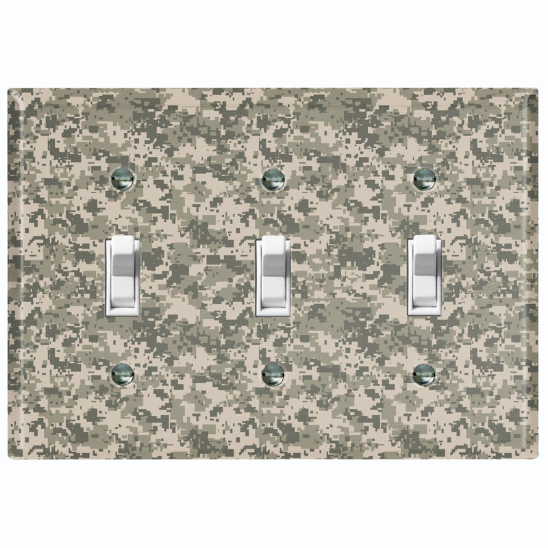 Plaque murale à 3 interrupteurs à bascule Acu Camouflage