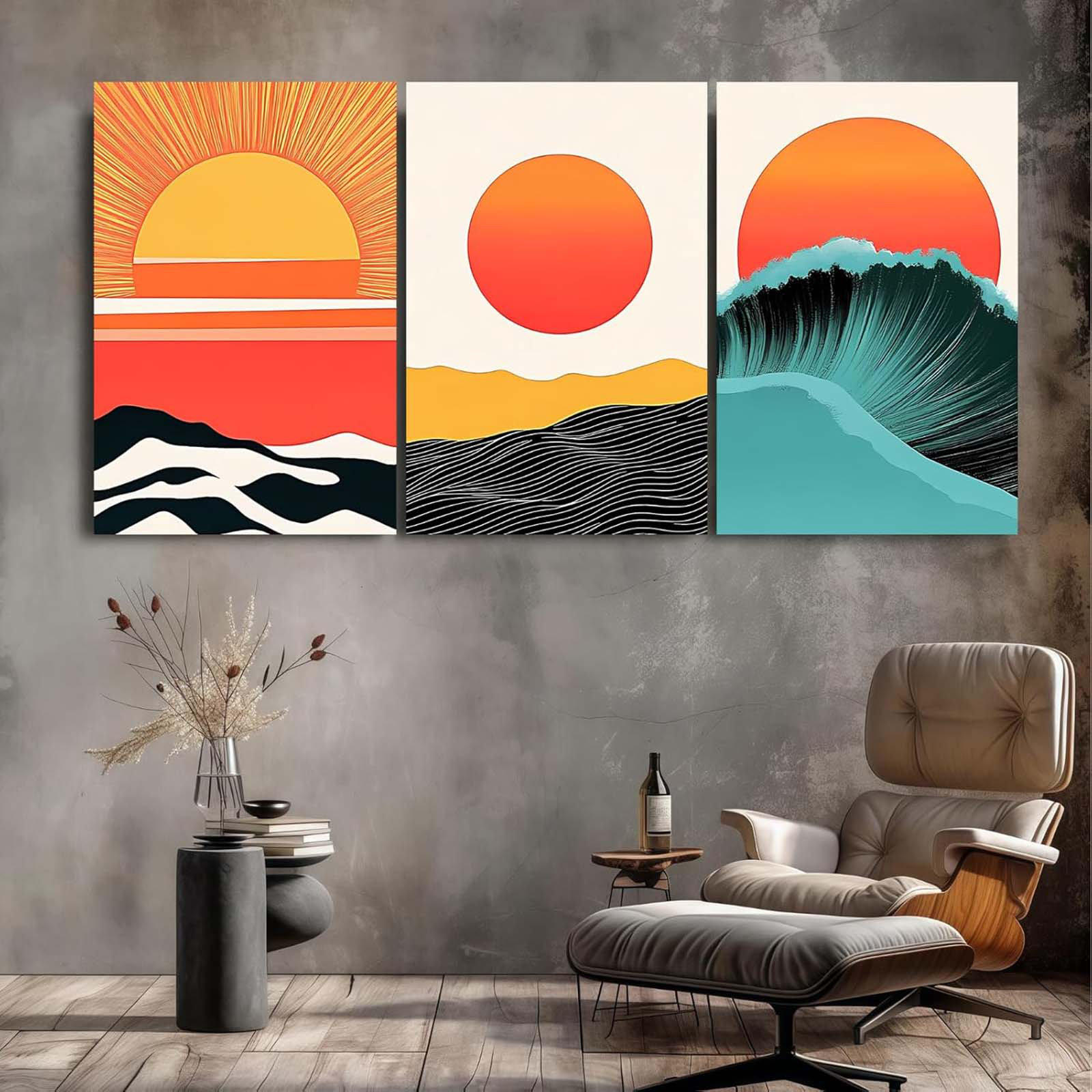 Ophelia & Co. Abstract Color Blocks Canvas Painting,Mid Century Modern ...