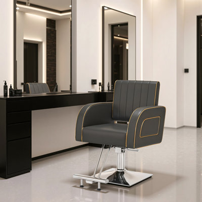 Fauteuil de salon pivotant, fauteuil de coiffeur hydraulique à hauteur réglable, similicuir