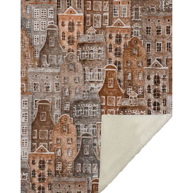 Jeté fantaisie Addison Sherpa ASB600, Paprika