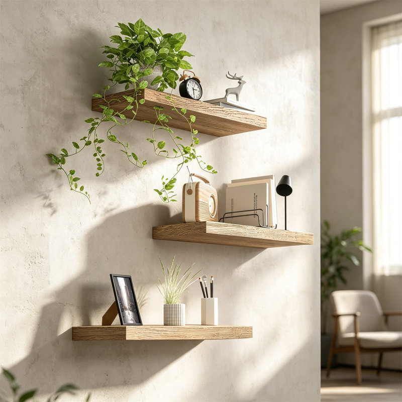 Solid Wood Floating Shelf