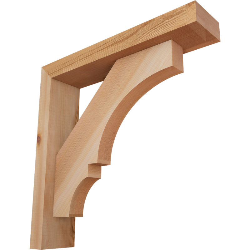 Support de bloc Balboa avec entretoise décalée, 16 x 16, Cèdre rouge occidental de l 3 1/2 po (lisse)