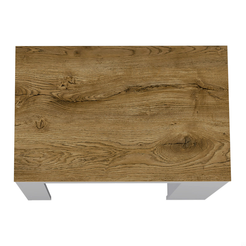 Îlot de cuisine, table de bar de cuisine H 36 po, avec 3 tablettes latérales