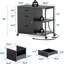 Classeur mobile à 3 tiroirs de 29,52 po de large Clella avec prise et ports de chargement USB-2013321911
