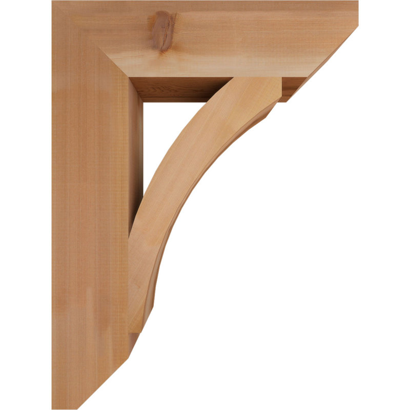 Support en bois / corbeau, Cèdre rouge, H 32 po x l 5,5 po x P 24 po