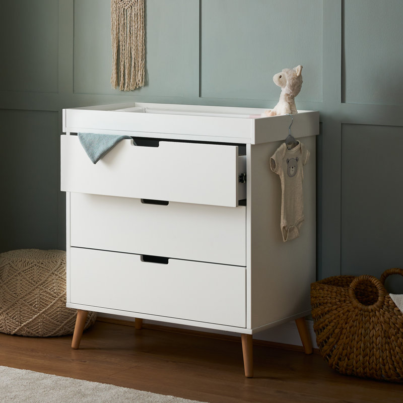 Maya Changing Unit, White/Beige